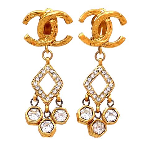 cc chanel earrings replica|chanel vintage cc earrings.